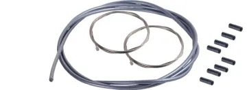 Shimano gear cable set, grey, 1.75 m, SP 41, 2 x stainless steel inner cables, 8 x end caps