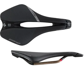 Prologo Dimension Tirox saddle, width 143 mm, black steel frame
