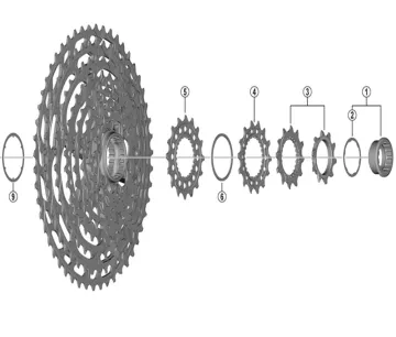 Shimano XTR / Deore XT Cassette Spare Part | Micro Spline Lockring No. 1