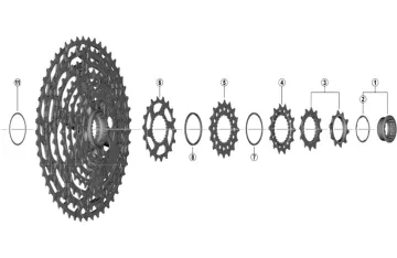 Shimano XTR 12-speed CS M9100 cassette spare part – Washer No. 9
