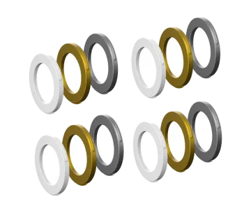 Magura MT Disc 4-piston brake caliper | Trim kit white – gold – silver