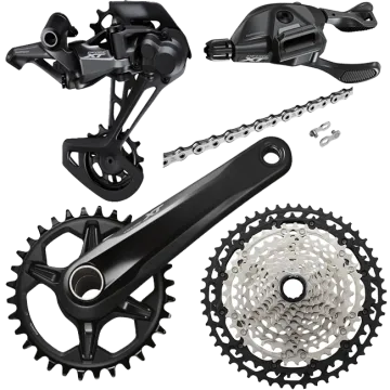 Shimano XT Groupset 8100 MTB 12x1-speed without brakes, black