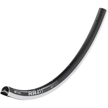 DT Swiss RR 411 RB Road Rim, symmetrical, rim brake, 28 inches, black, 24-hole