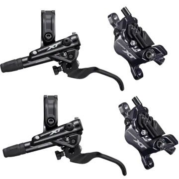 Shimano Deore XT M8120 Disc Set, black, 4-piston disc brakes