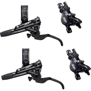 Shimano Deore XT M8120/8100 Disc Set, black, 4/2-piston disc brakes