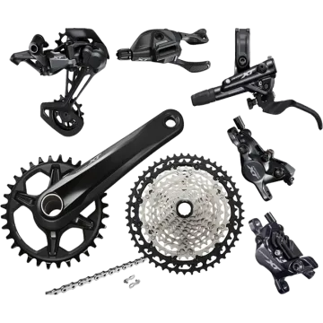 Shimano XT Groupset 8100 MTB 12x1-speed Disc, all black