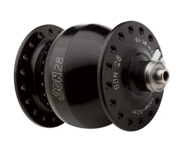 Schmidt SON 28 hub dynamo, black anodised, 32-hole
