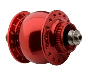 Schmidt SON 28 Hub Dynamo Disc Centerlock, red anodised, 36-hole
