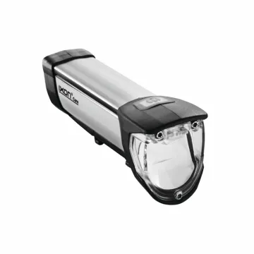 Busch + Müller IXON CORE front light, silver, 50 lux, incl. battery