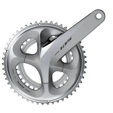 Shimano 105 FC-R7000 crankset, 53-39 teeth, silver, 172.5 mm – limited stock