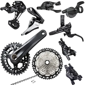 Shimano XT Groupset 8120 MTB 12x2-speed Disc, all black