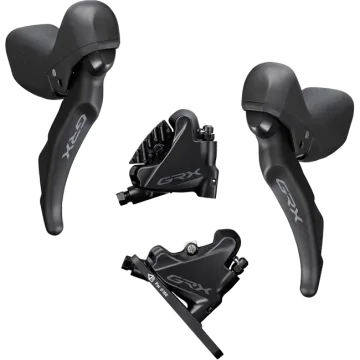 Shimano GRX ST-RX600 STI Dual Control 11x2-speed disc set + BR-RX400 flat-mount disc brakes