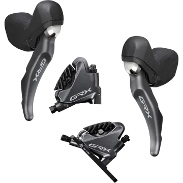 Shimano GRX ST-RX810 STI Dual Control 11x2-speed disc set + BR-RX810 flat-mount disc brakes