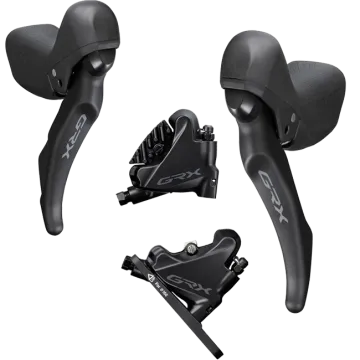 Shimano GRX ST-RX600 STI Dual Control Disc Set 11x1-speed + BR-RX400 Flat Mount Disc Brakes