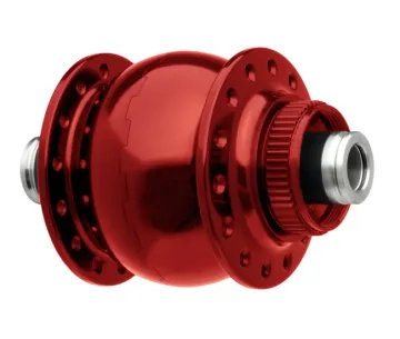 Schmidt SON 28 12 Disc Centerlock Hub Dynamo, red, 36-hole