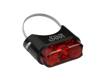 Schmidt’s SON rear light, seat post, black, red lens