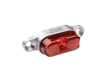 Schmidt's SON Luggage Rack Rear Light, silver with red lens