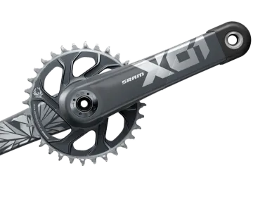 Sram X01 Eagle DUB Super Boost+ DM 32-tooth crankset, lunar grey, 170 mm