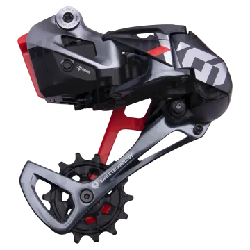 Sram X01 AXS Eagle eTap 12-speed rear derailleur, black-red, without battery