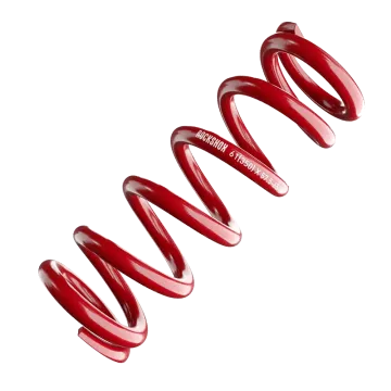 RockShox Deluxe shock absorber spring, steel, metric, travel 67.5–75 mm, red, stiffness 300 lb – remaining stock