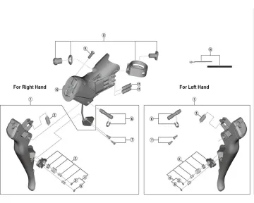 Shimano Ultegra ST-R8050 Di2 shift/brake lever spare part | Lever spindle No. 6