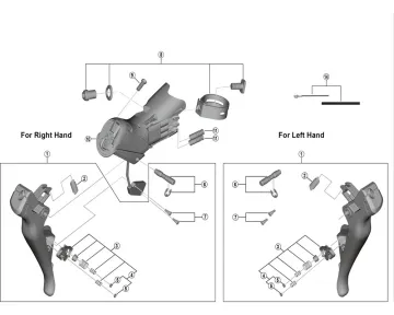 Shimano Ultegra Di2 ST-R8050 Shift and Brake Lever Spare Part | Left Shift Lever Housing No. 10