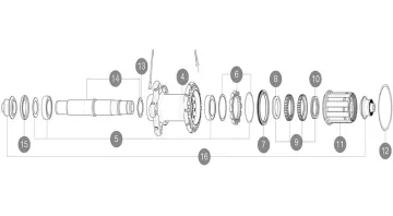 Mavic Spare Part Instant Drive 360 QRM+ Hub UB - Rear Wheel Bearing Cover