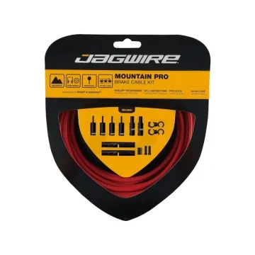 Jagwire Mountain Pro MTB Brake Cable Set, Red