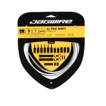 Jagwire Pro Shift 2x Shift Cable Set Road/MTB white