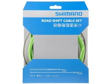 Shimano Road Cable Set SP41 OPTISLICK coated green