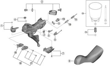 Spare parts: Shimano Ultegra ST-R8020 shift-brake lever