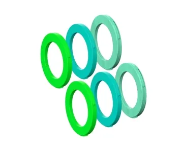 Magura MT Disc 2-piston brake caliper | Cover kit green – cyan – mint green