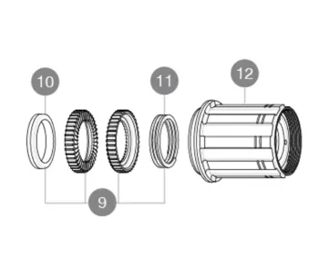 Mavic Instant Drive 360 Rear Hub Spare Part | Damping rubber for freehub body