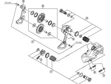 Shimano Ultegra Di2 RD-6770-SS Rear Derailleur Spare Part | Chain Guide Plate SS Inner No. 9 – sold out