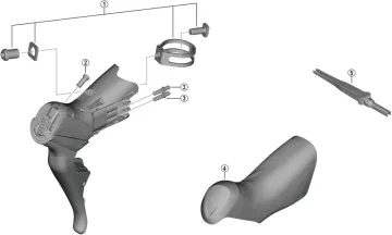 Spare parts: Shimano DURA-ACE Di2 ST-R9250 shift-brake lever