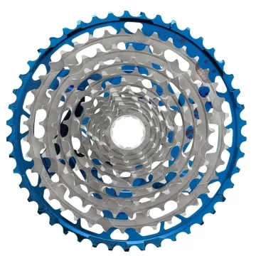 e*thirteen Helix Race XD cassette, 11-speed, 9-46 teeth, nickel-blue