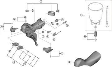 Spare parts Shimano 105 ST-R7025 shift-brake lever