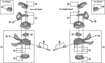 Shimano SLX SL-M7000 Shift Lever Spare Part | Gear Indicator, complete, left, No. 9