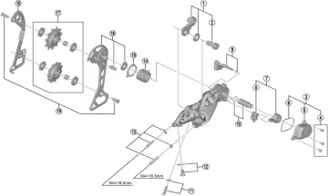 Spare parts Shimano SLX RD-M7000 rear derailleur