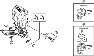Shimano Ultegra Di2 FD-6770 front derailleur spare part | SM-AD67-MS No. 8 adapter sleeve – sold out