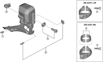 Spare parts Shimano GRX Di2 FD-RX815 front derailleur