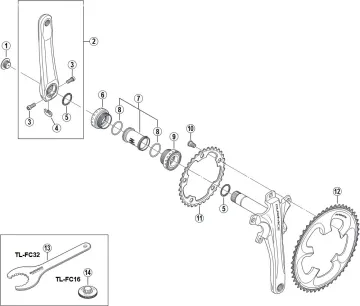 Spare parts: Shimano DURA-ACE FC-7900 crankset