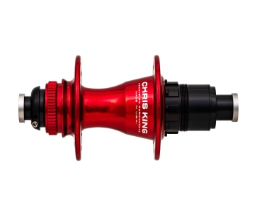 Chris King R45D rear hub 12x142 Disc Centerlock 32-hole rotor Shimano Micro Spline red | red