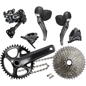 Shimano GRX RX812 11-speed single-chainring disc groupset, complete, max. 42 teeth