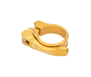Wolf Tooth Seatpost Clamp – 28.6 mm Quick Release Aluminium Gold