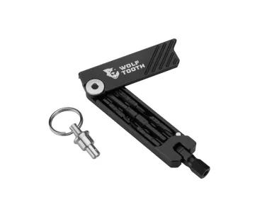 Wolf Tooth 6-Bit System Hex Wrench Multitool – Bit holder / key ring – silver