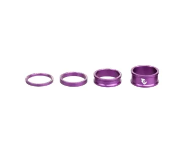 Wolf Tooth Headset Spacer Set – 1 1/8 inch, 4 pieces, aluminium, purple