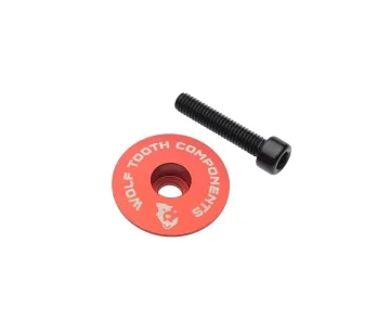 Wolf Tooth Ahead Cap – 1 1/8 inch | Height 1 mm Aluminium red