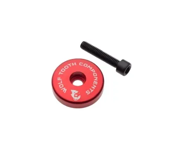 Wolf Tooth Ahead Cap – 1 1/8 inch | Height 5 mm Aluminium red