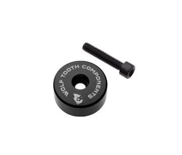 Wolf Tooth Ahead Cap – 1 1/8 inch | Height 15 mm, black aluminium